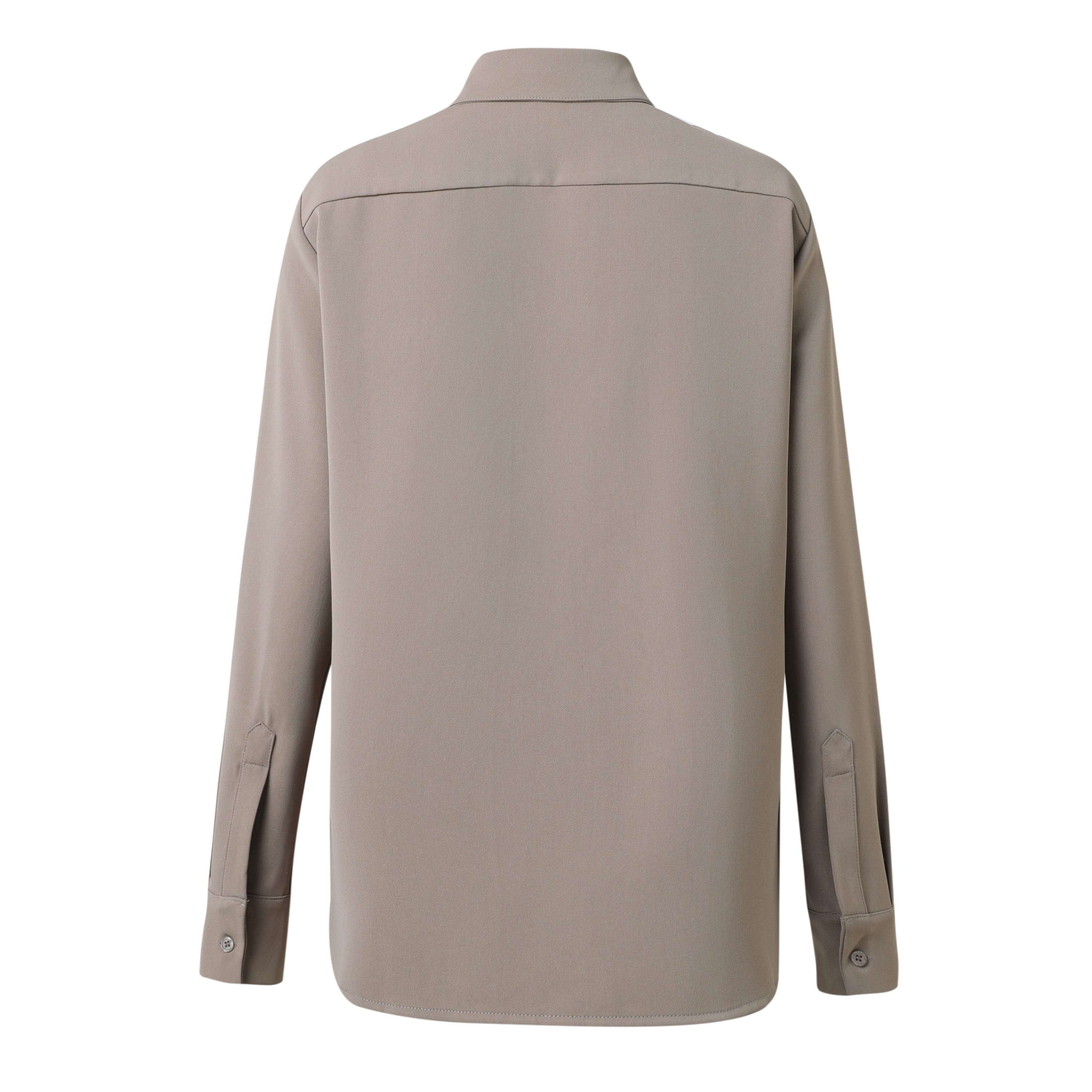 Sylc Designs Womens Taupe Suiting Button Down