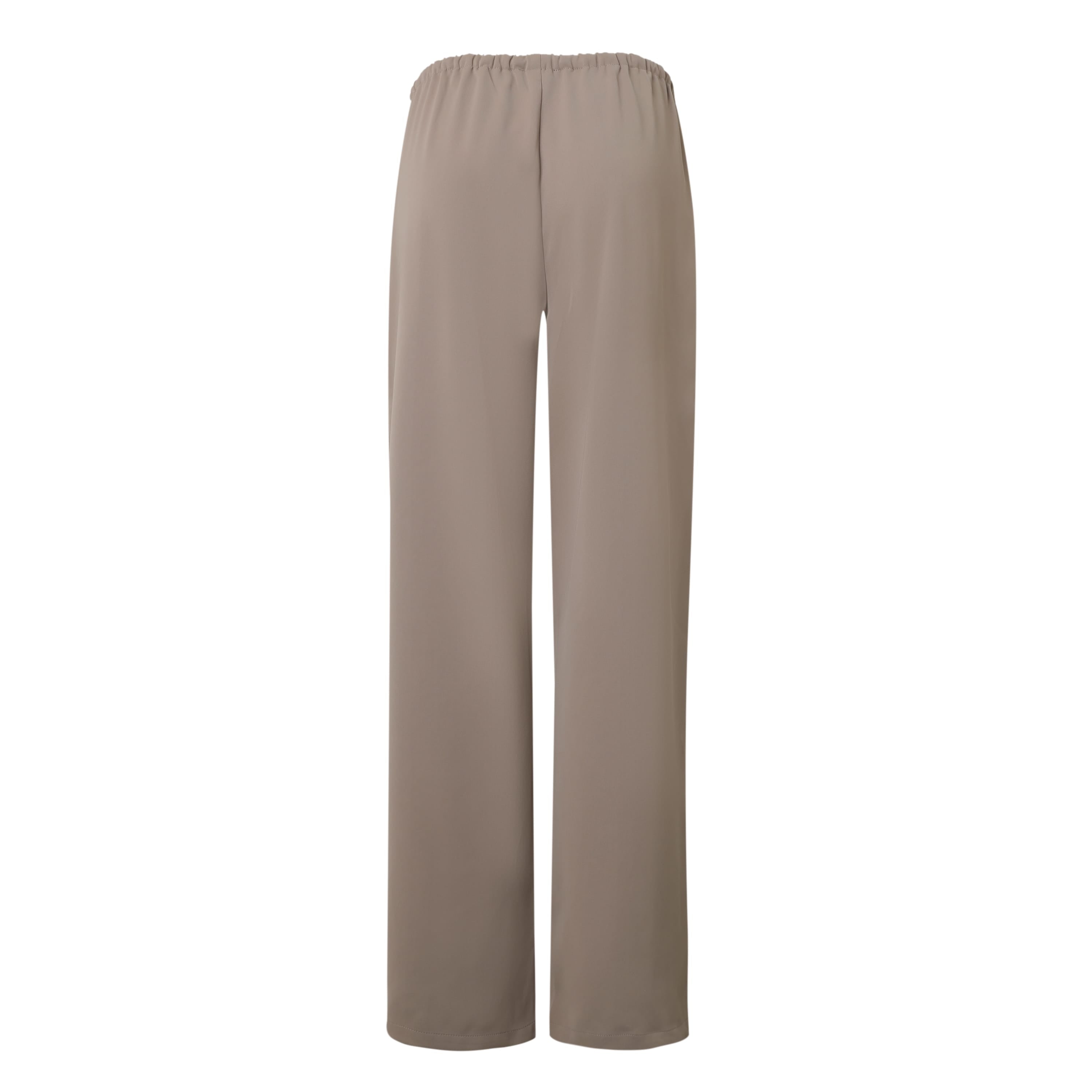 Sylc Designs Womens Taupe Suiting Elastic Everyday Pant