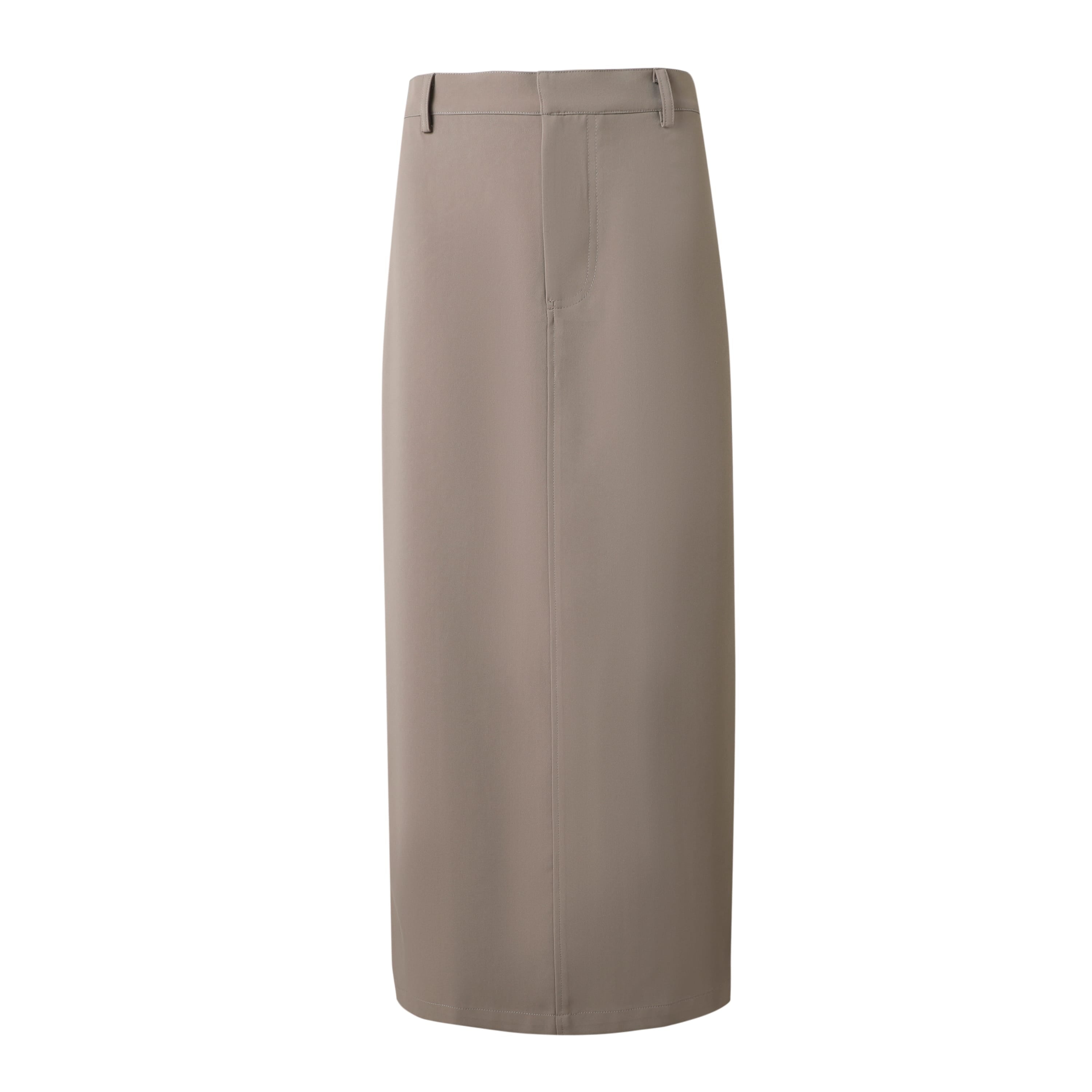 SYLC Designs Womens Taupe Suiting Maxi Skirt