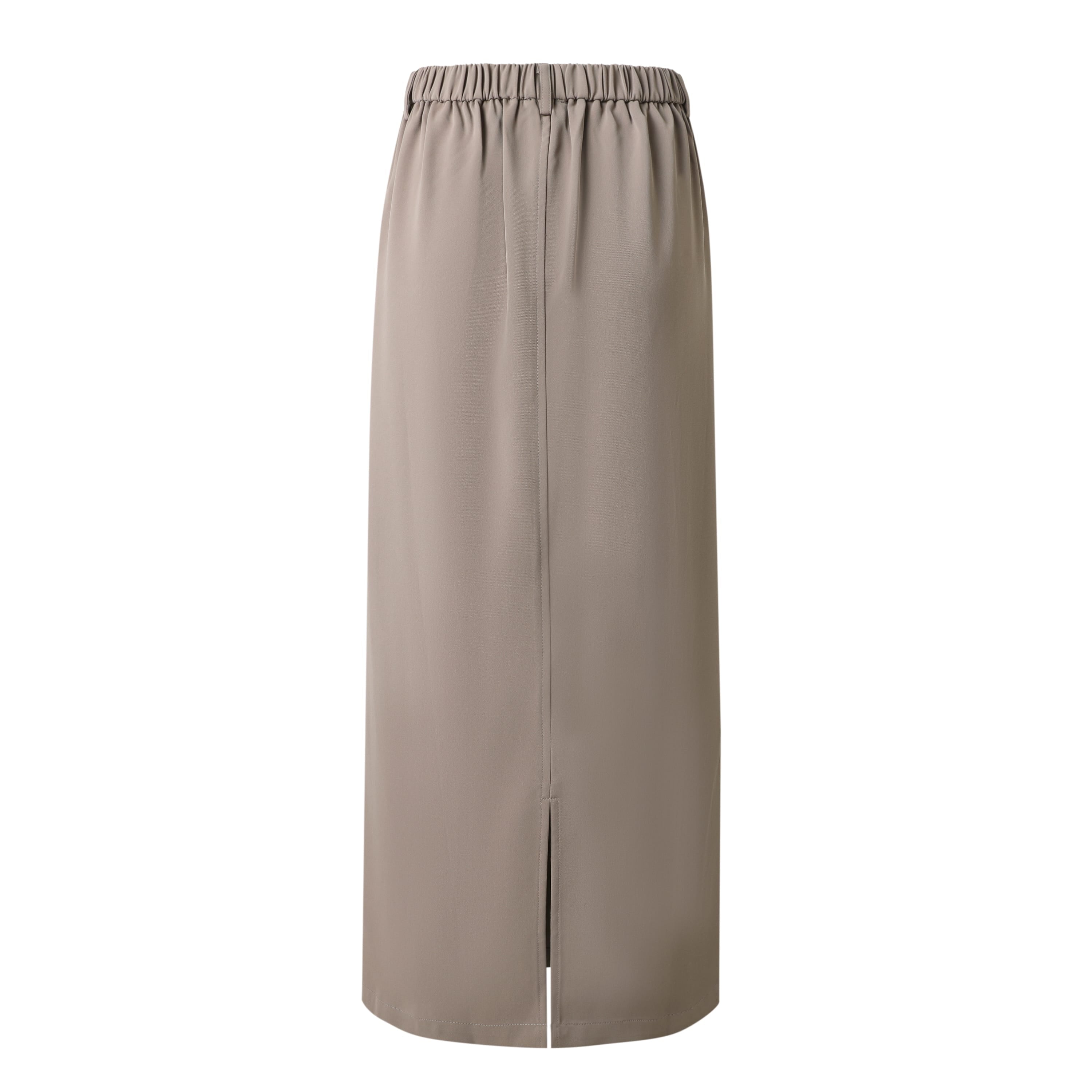 SYLC Designs Womens Taupe Suiting Maxi Skirt