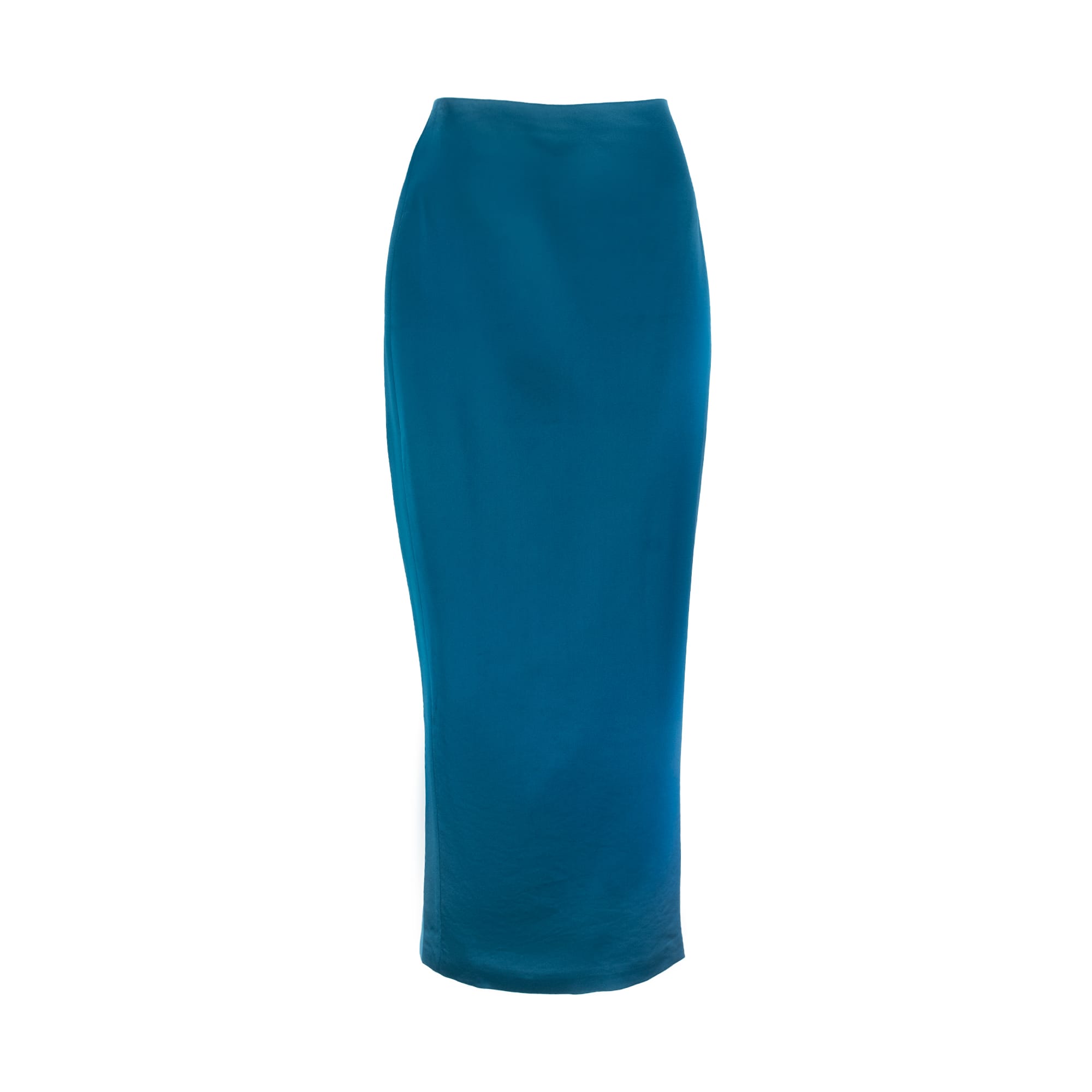 Sylc Designs Womens Teal Satin Maxi Skirt