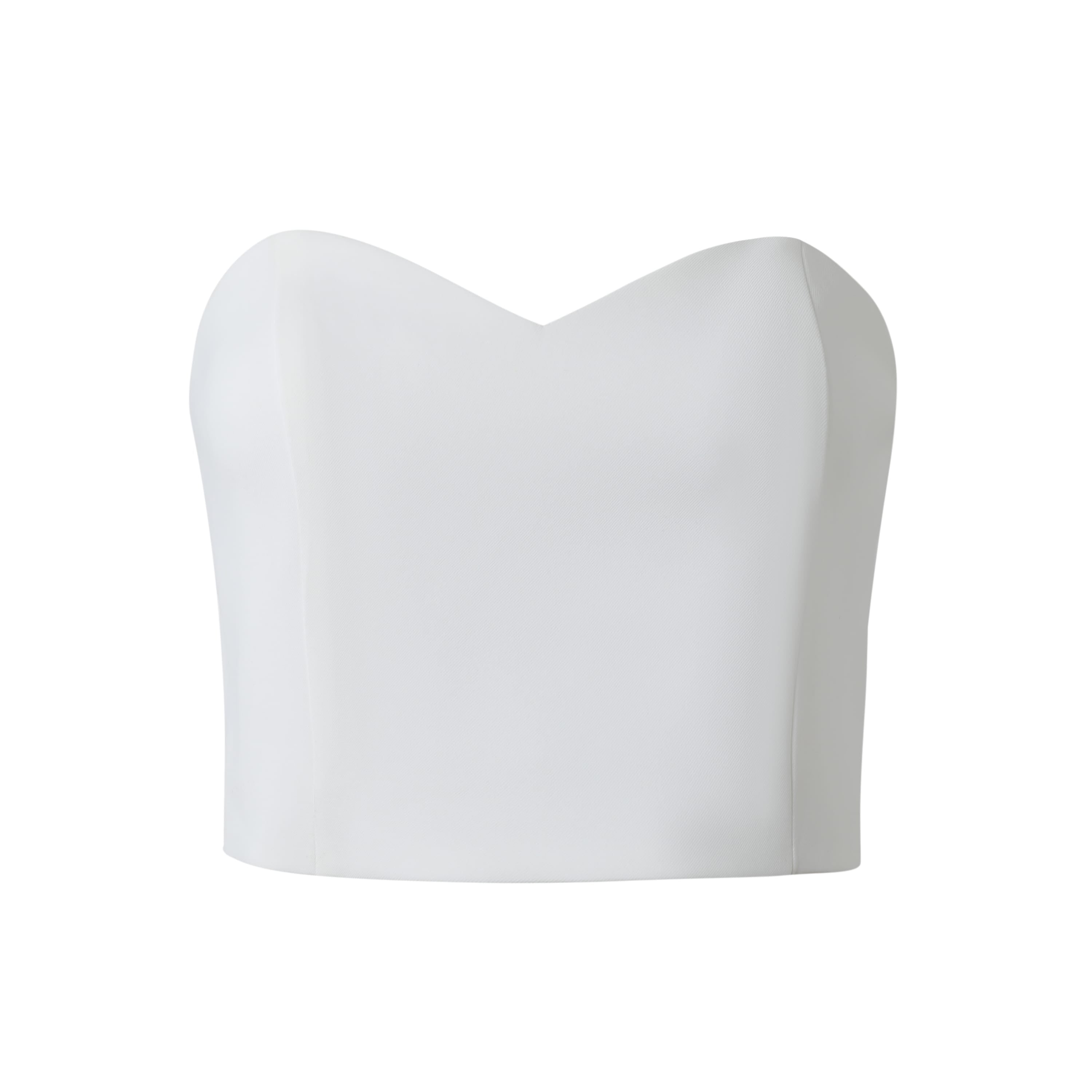 SYLC Designs Womens White Crop Suiting Bustier