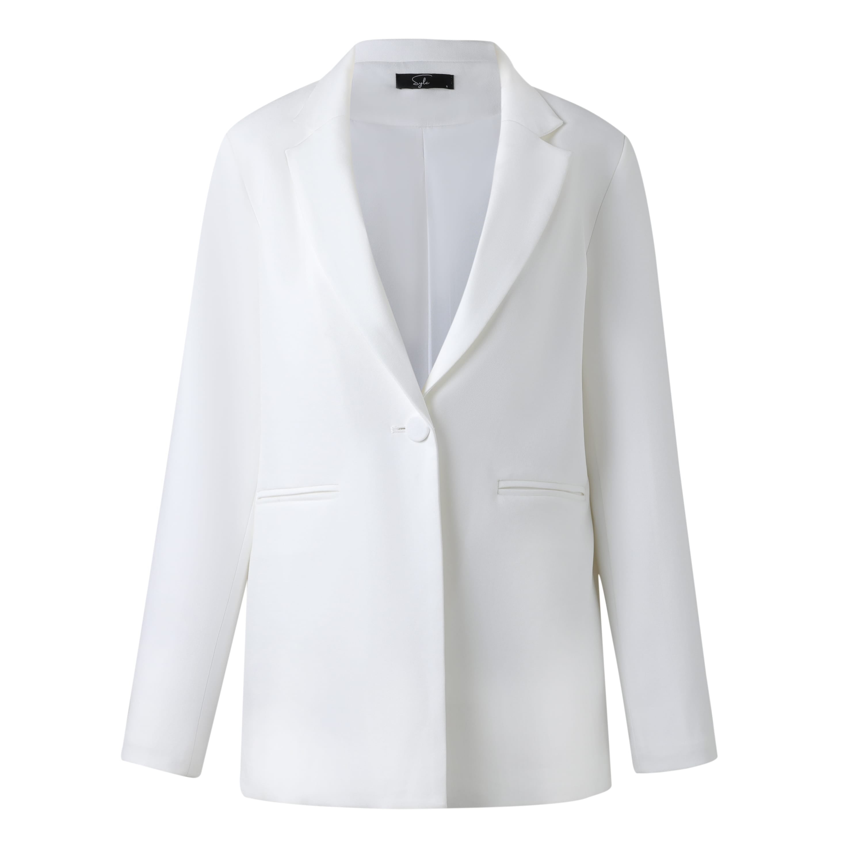 SYLC Designs Womens White Spring Blazer