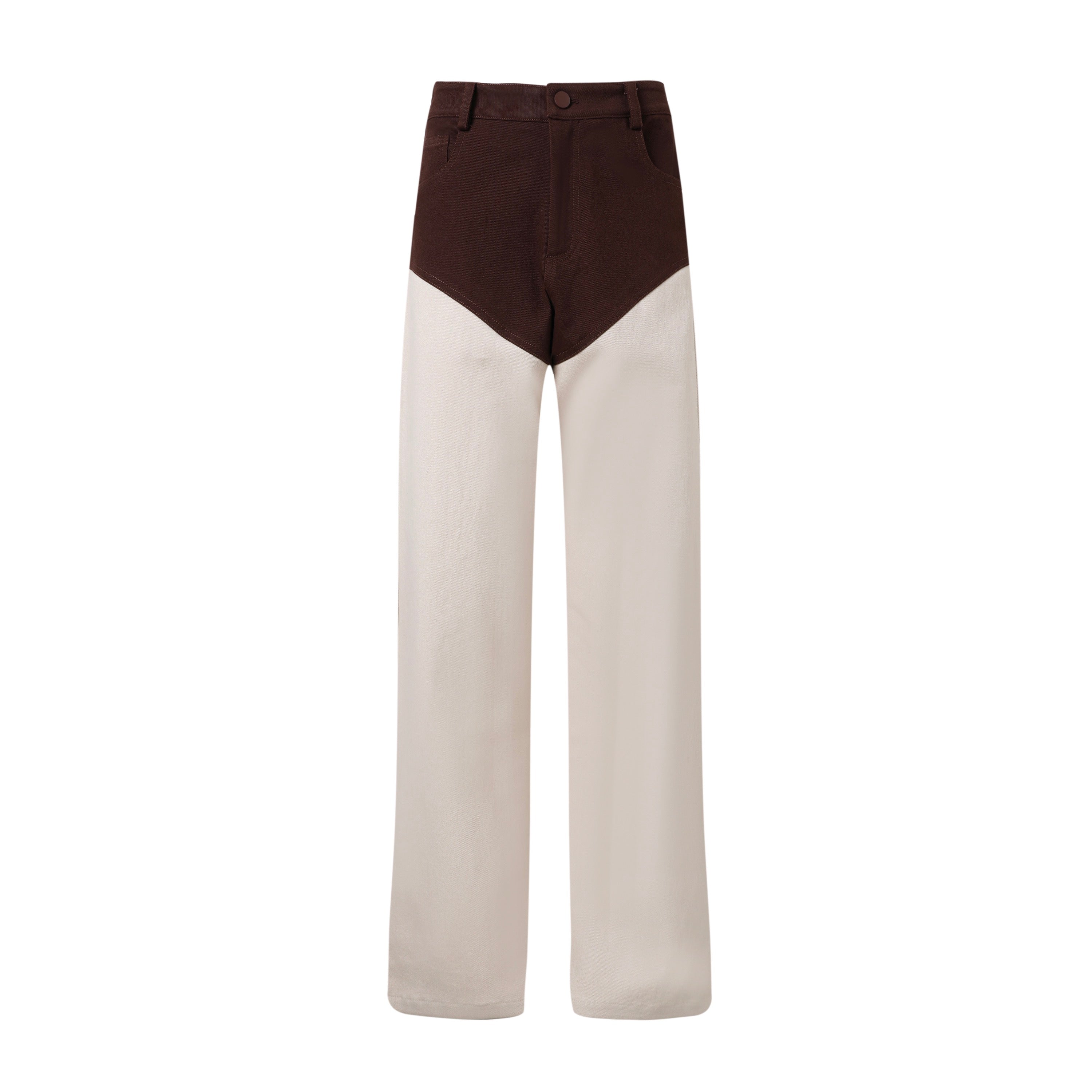 women's two tone bone denim cloud pants