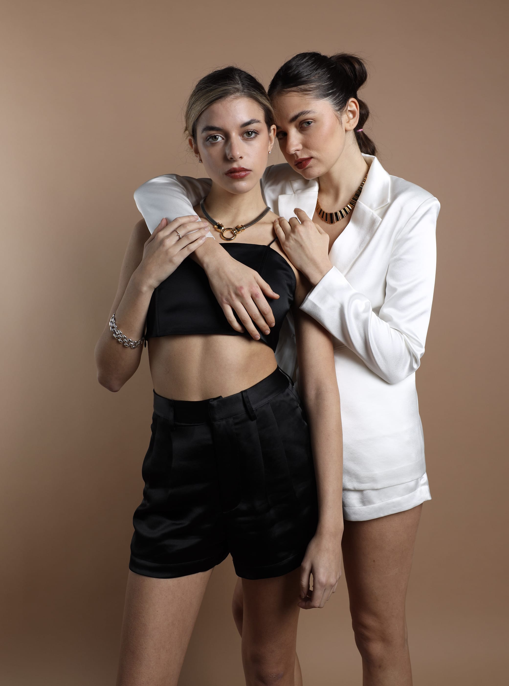 Sylc Designs Womens Black Satin Shorts