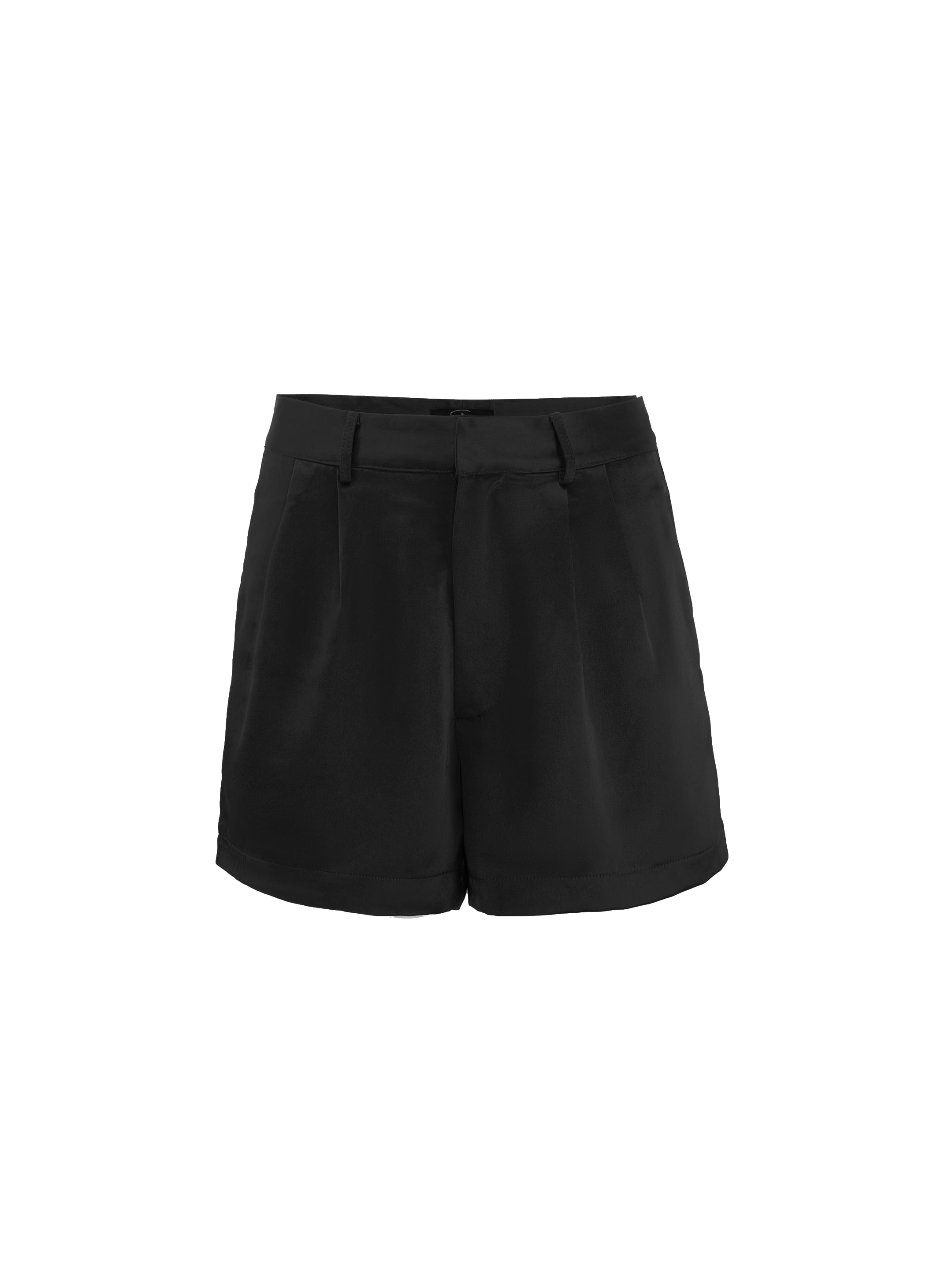 Sylc Designs Womens Black Satin Shorts