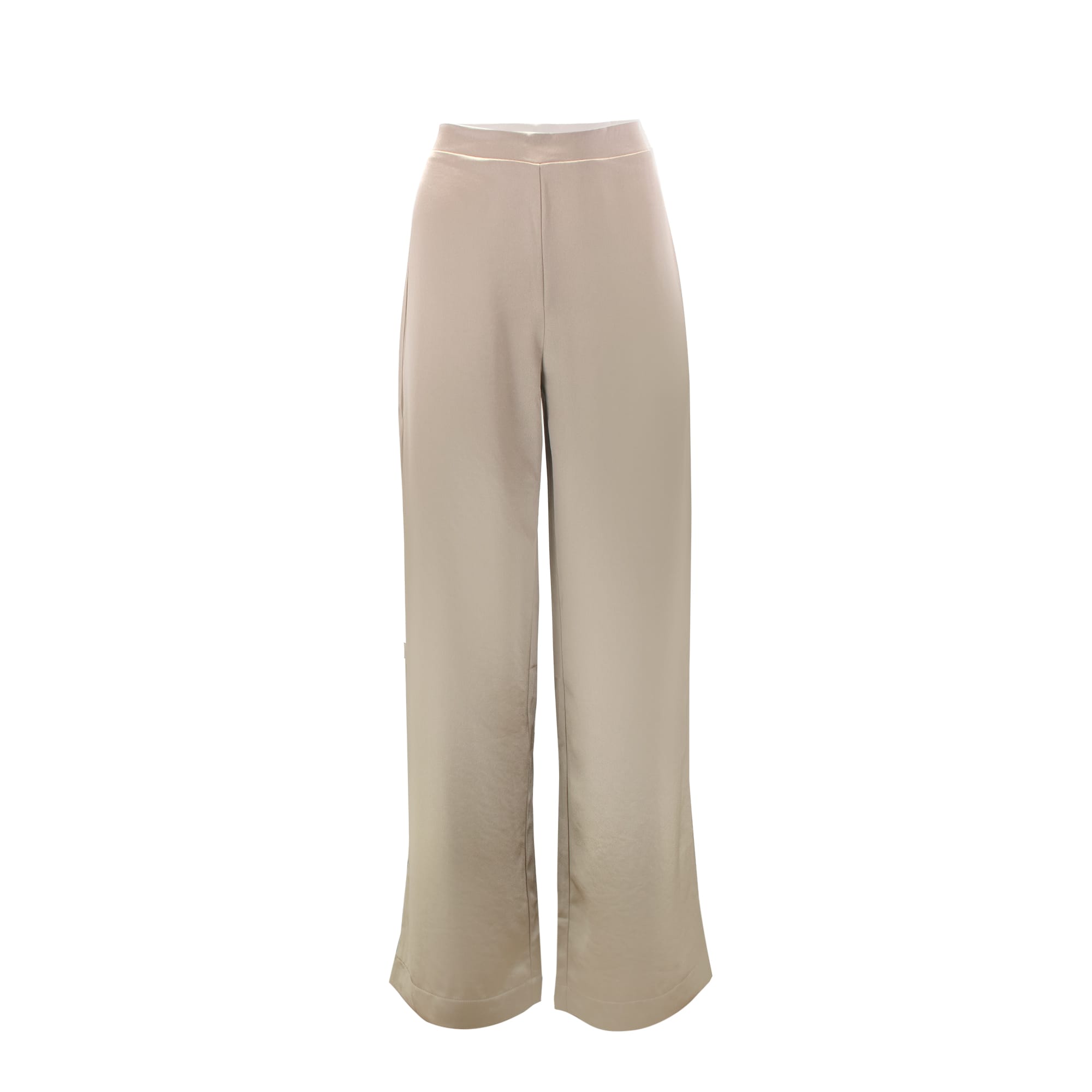Sylc Designs Womens Champagne Satin Pants