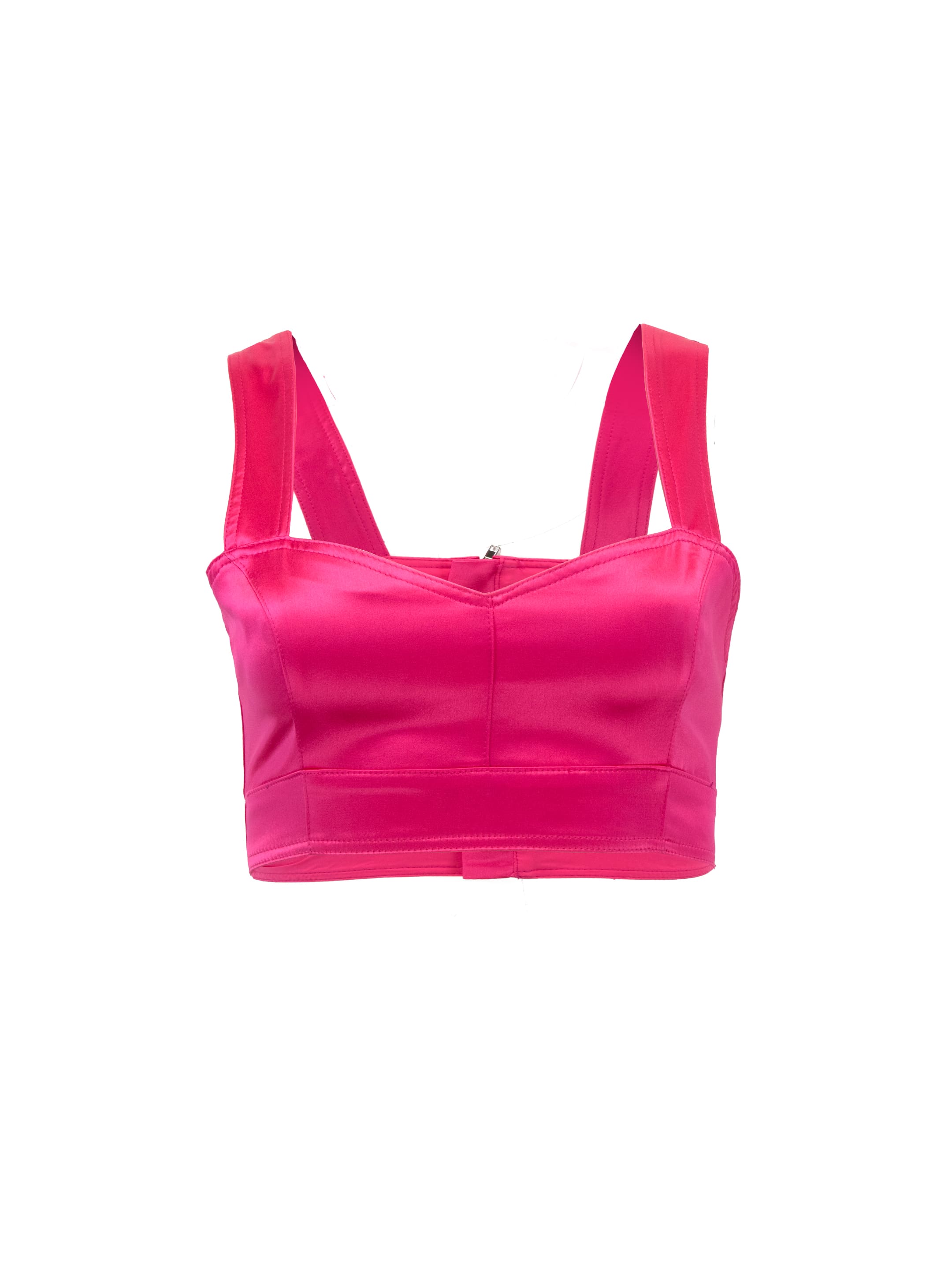 Sylc Designs Womens Hot Pink Satin Bralette