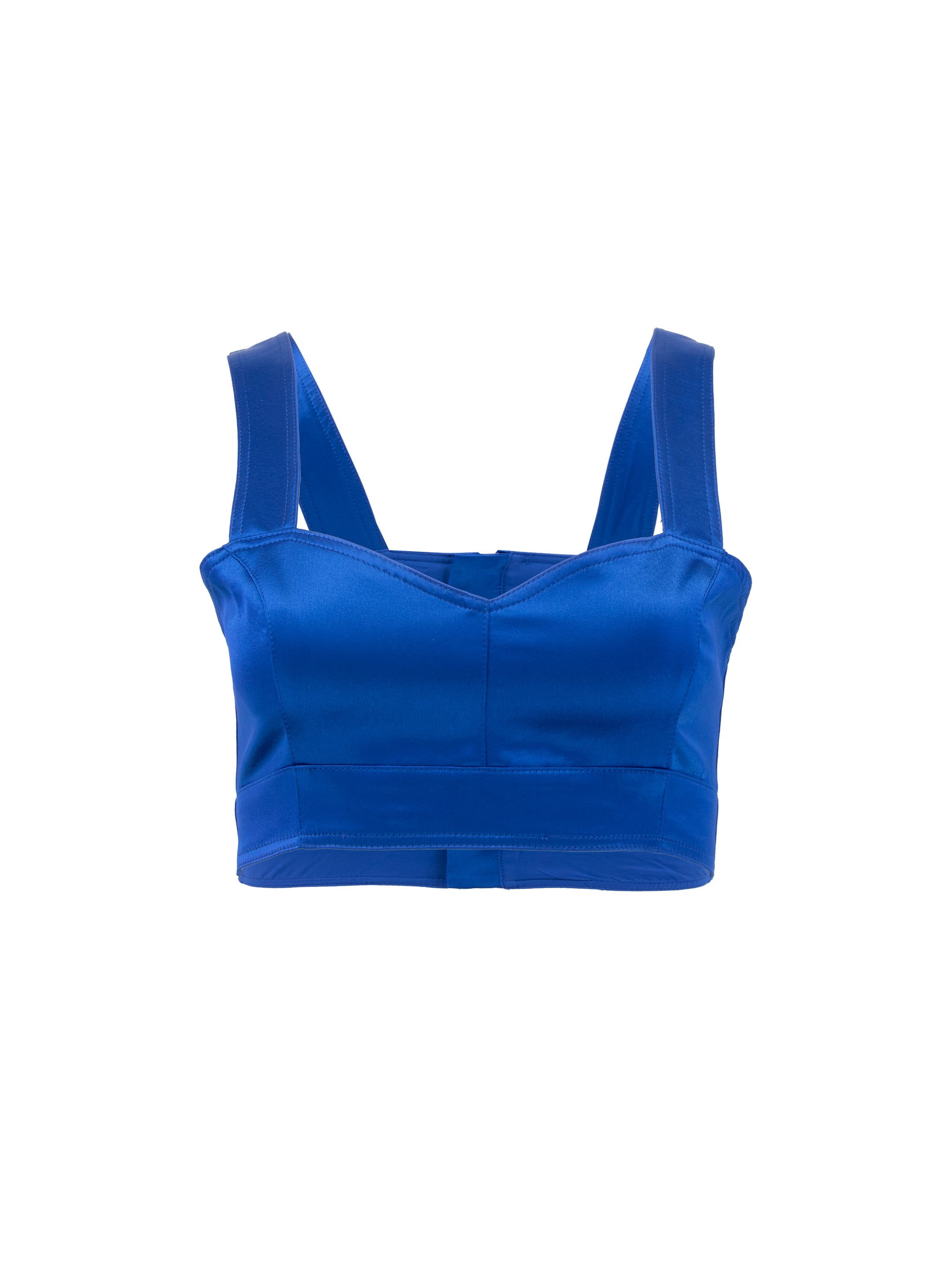 Sylc Designs Womens Royal Blue Satin Bralette