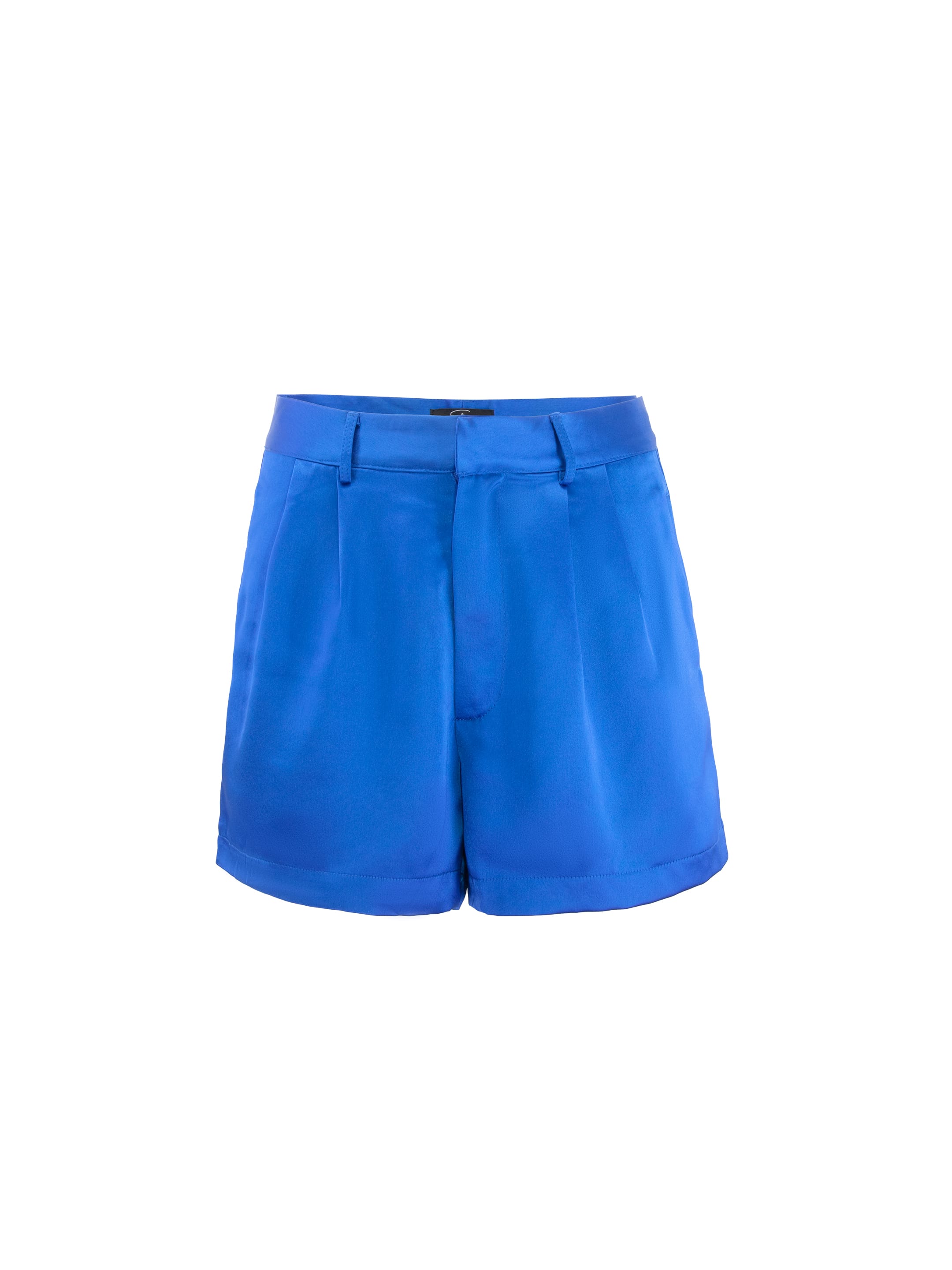 Sylc Designs Womens Royal Blue Satin Shorts